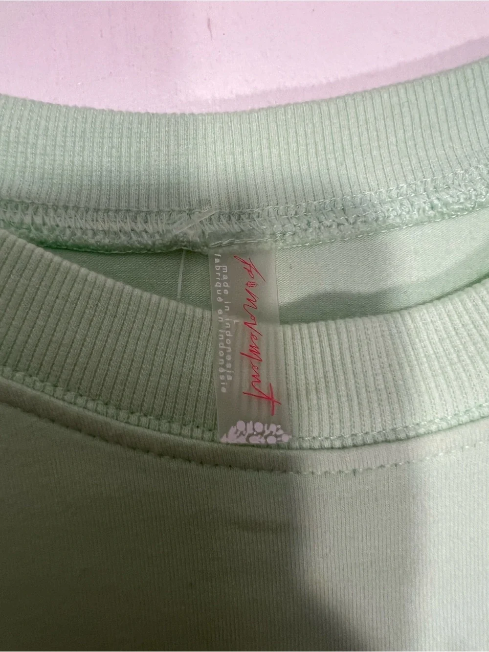 NWT FP Movement Pistachio green hot shot crossover top size L